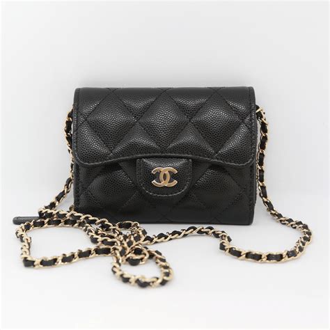 chanel mini wallet chain